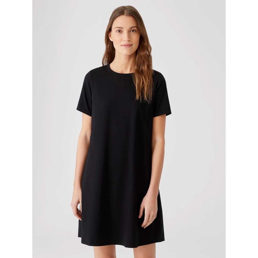 Norma Kamali • Jersey Crew Neck Dress in Black